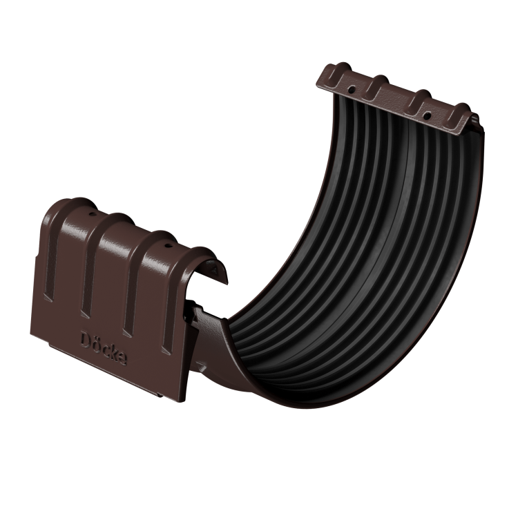 Соединитель желобов DOCKE STAL Premium D125, шоколад